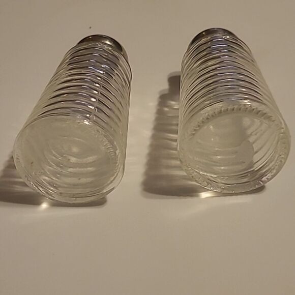 Vintage Glass Salt and Pepper Shakers - Picture 4 of 4